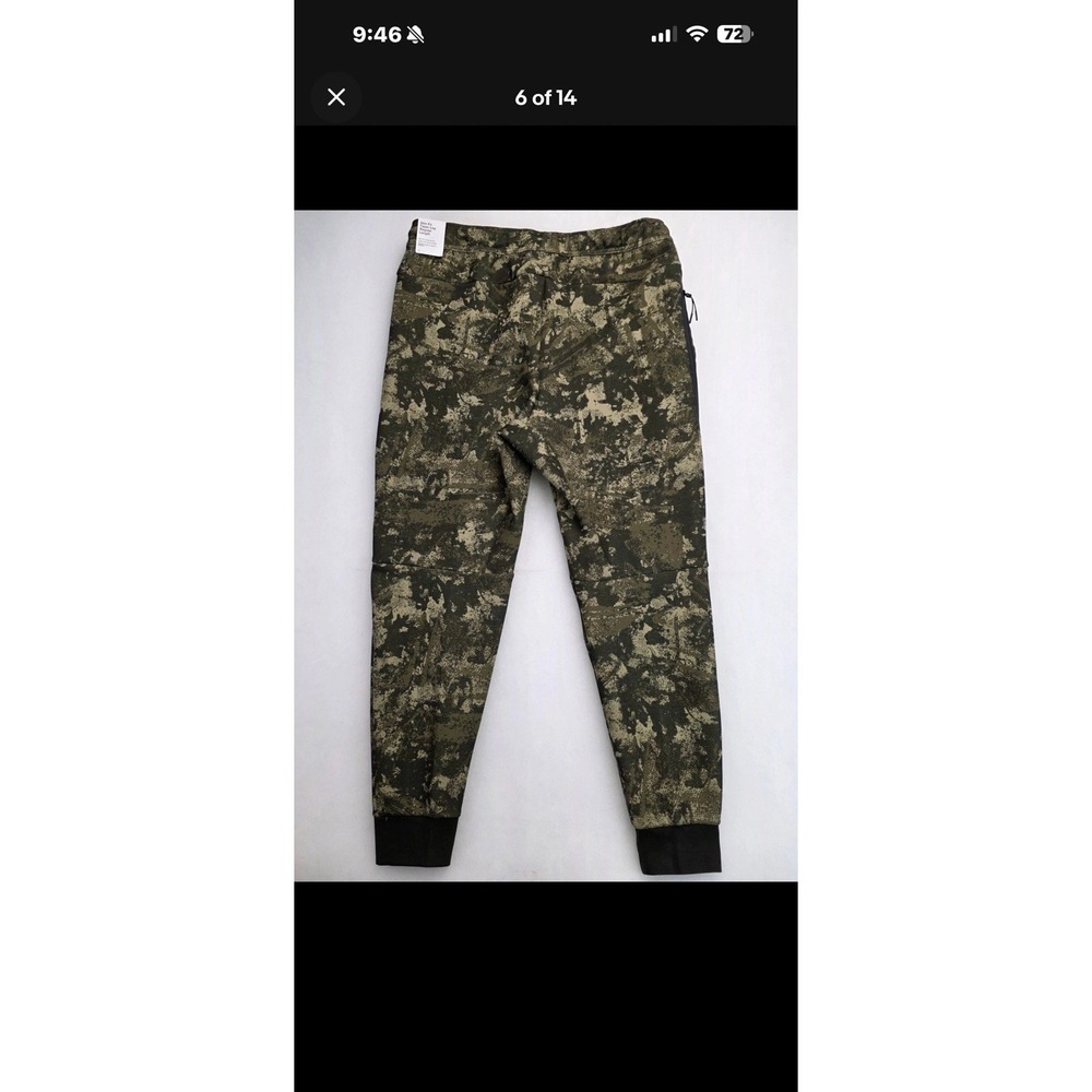 Nike Sportswear Tech Fleece Track Pants Joggers Mens Small Camo Olive HV5053-276 - Picture 4 of 6